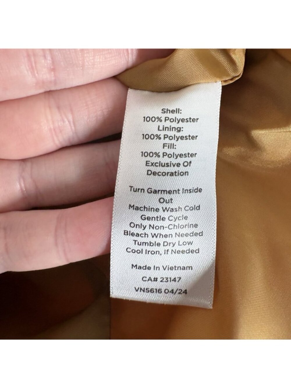 Talbots Women XS Mustard Yellow Corduroy Collar Quilted Barn Jacket NWOT - Picture 8 of 10